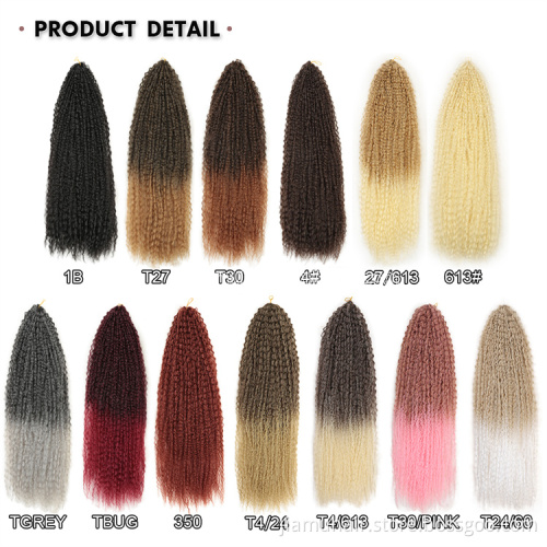 20-28 Inch Afro Kinky Curly Crochet Braids Hair Ombre Braiding Hair Extensions Marly Hair
